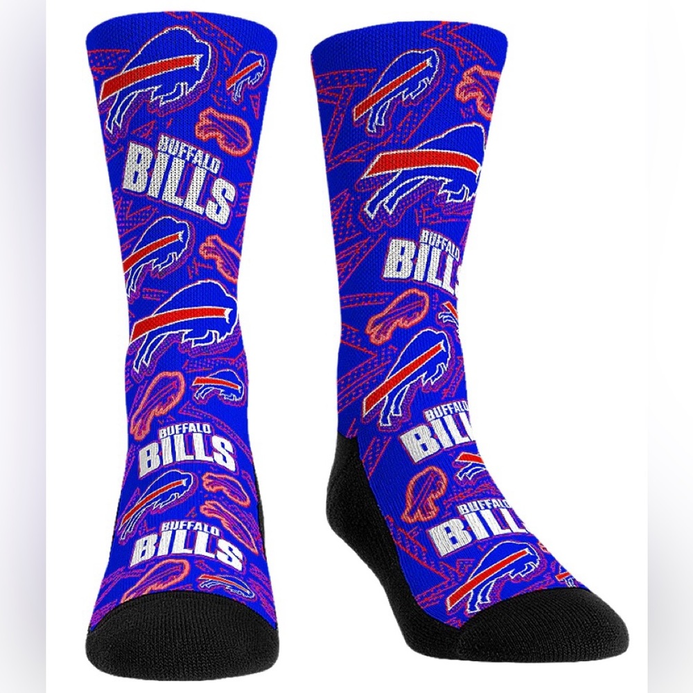 Rock’em Socks BUFFALO BILLS Microdot All-Over socks Sz. L/XL 9-13